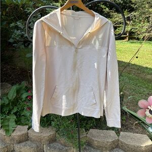 Victoria’s Secret sport scalloped Cream Zip-Up Hoodie size medium